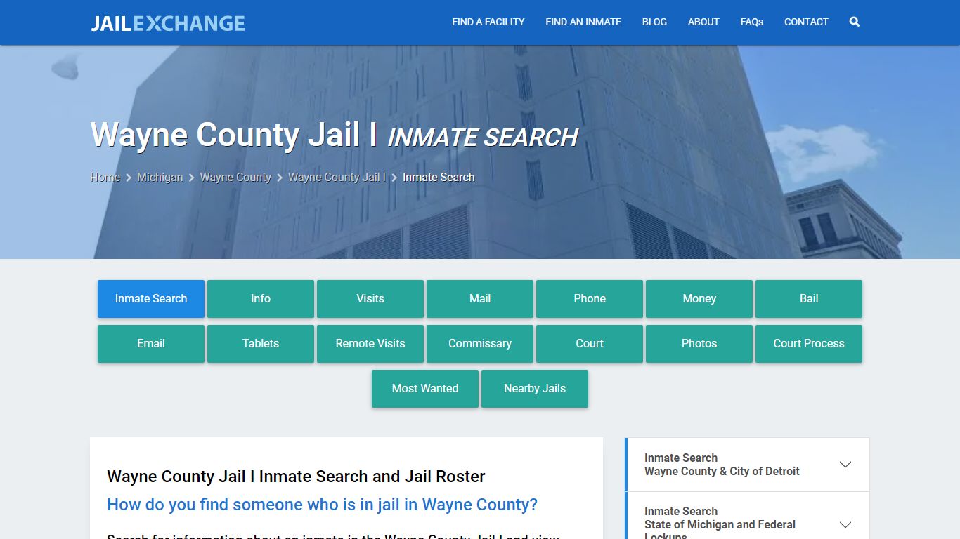 Wayne County Inmate Search | Arrests & Mugshots | MI - Jail Exchange